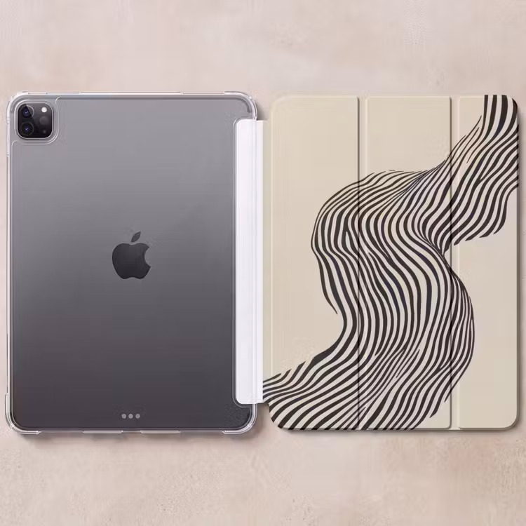 iPad-Hülle - Gewellt - Linien - Abstrakt - Silhouette — 6