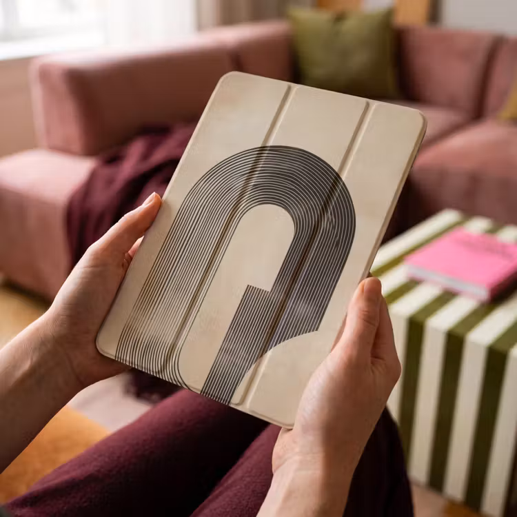 iPad-Hülle - Schleife - Streifen - Minimalistisch - Schwarz — 4