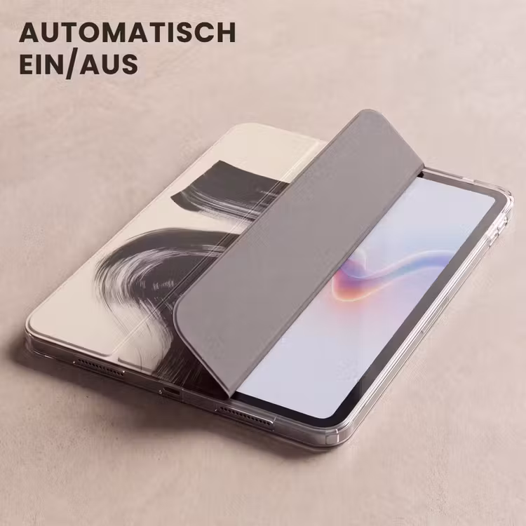 iPad-Hülle - Streifen - Schwarz - Abstrakt — 5