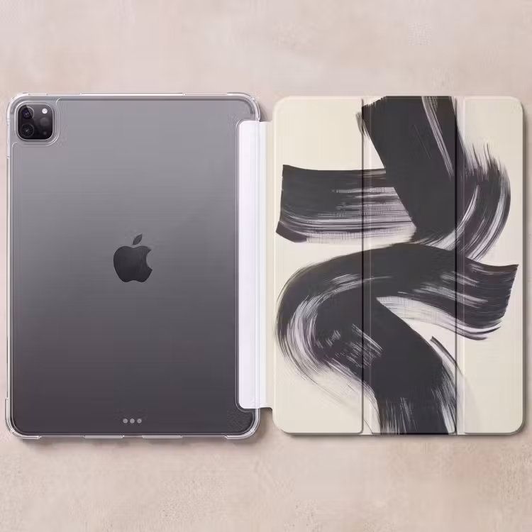 iPad-Hülle - Streifen - Schwarz - Abstrakt — 6