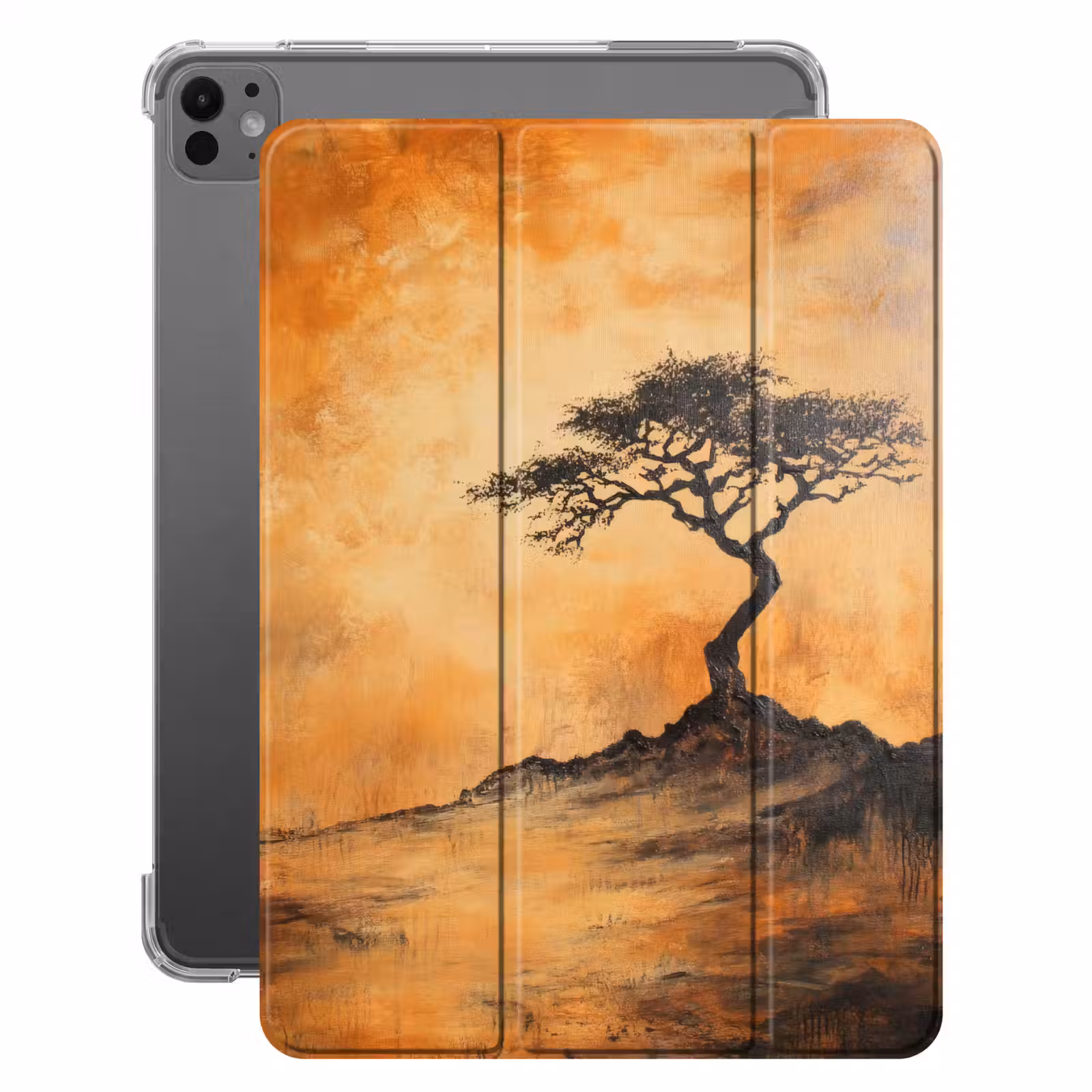 iPad-Hülle - Baum - Landschaft - Orange — 1
