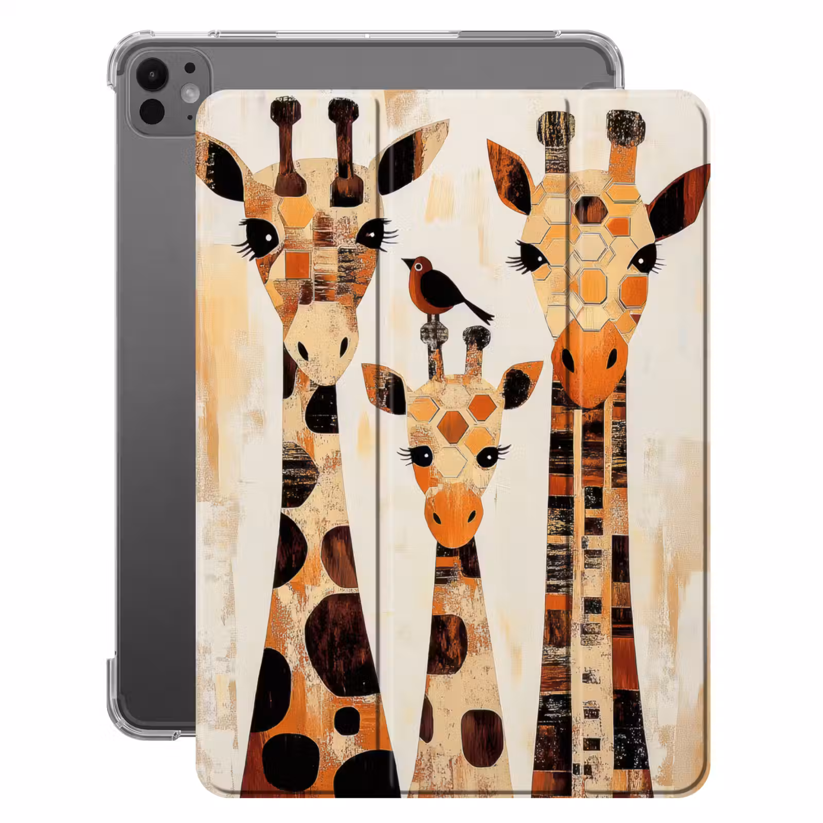 iPad-Hülle - Giraffen - Cartoon - Creme — 1