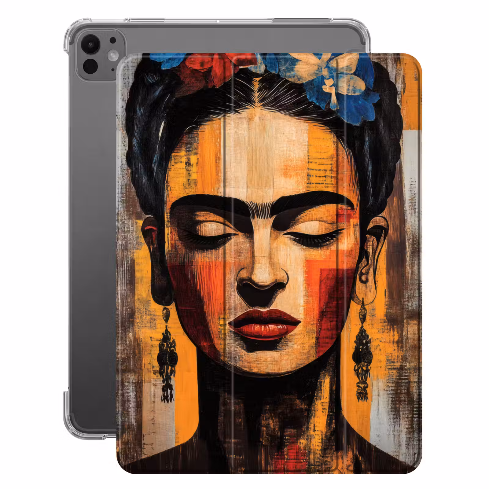 iPad-Hülle - Porträt - Frau - Blumen — 1