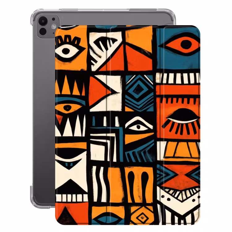 iPad-Hülle - Abstrakt - Gesichter - Mosaik — 1