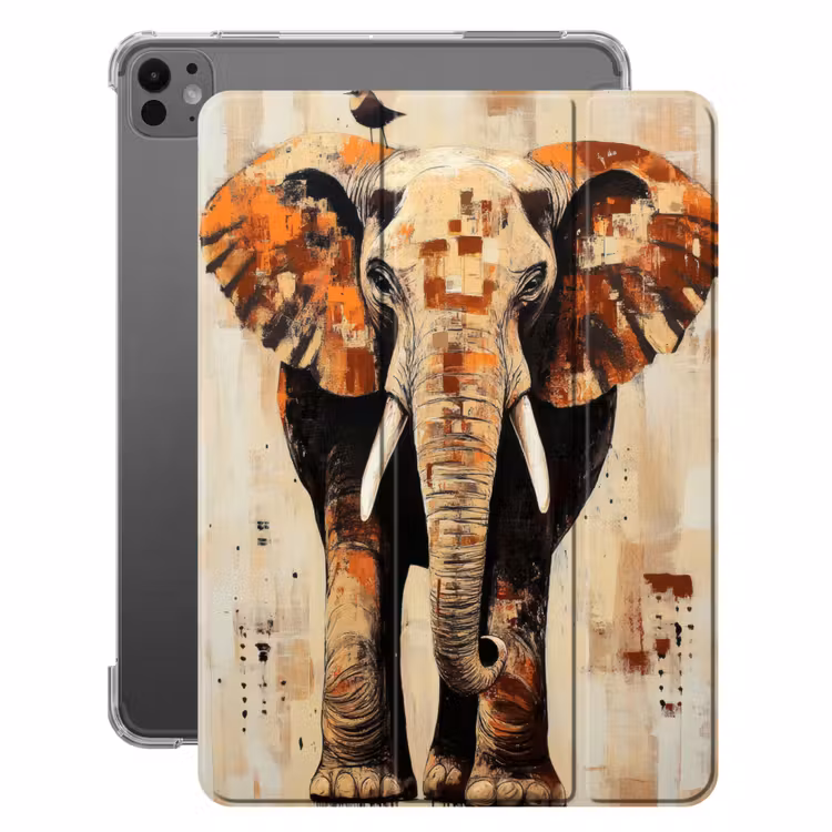 iPad-Hülle - Elefant - Rüssel - Mosaik - Abstrakt — 1