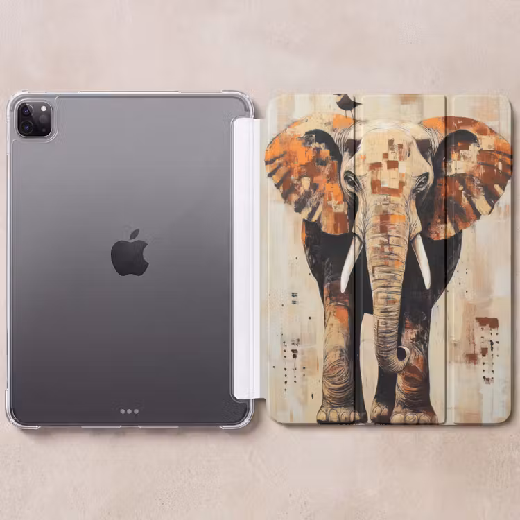 iPad-Hülle - Elefant - Rüssel - Mosaik - Abstrakt — 6
