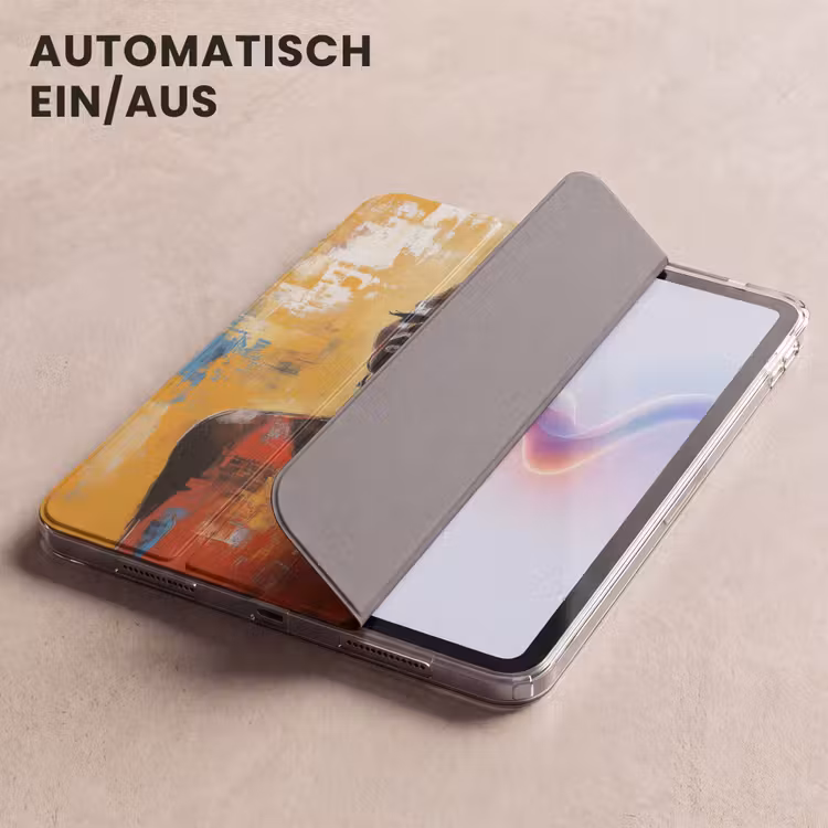 iPad-Hülle - Frau - Augen - Pinselstriche - Gelb — 5