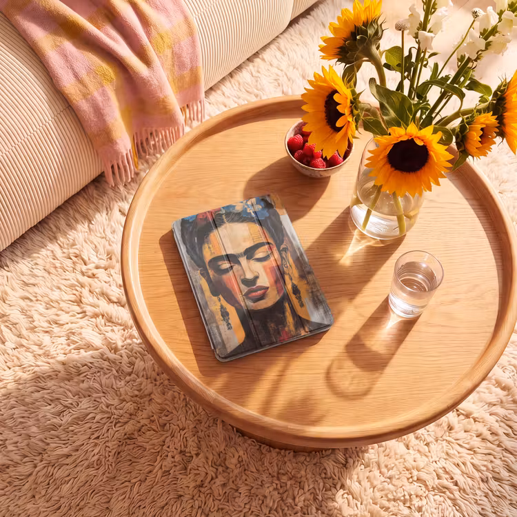 iPad-Hülle - Porträt - Frau - Blumen — 2