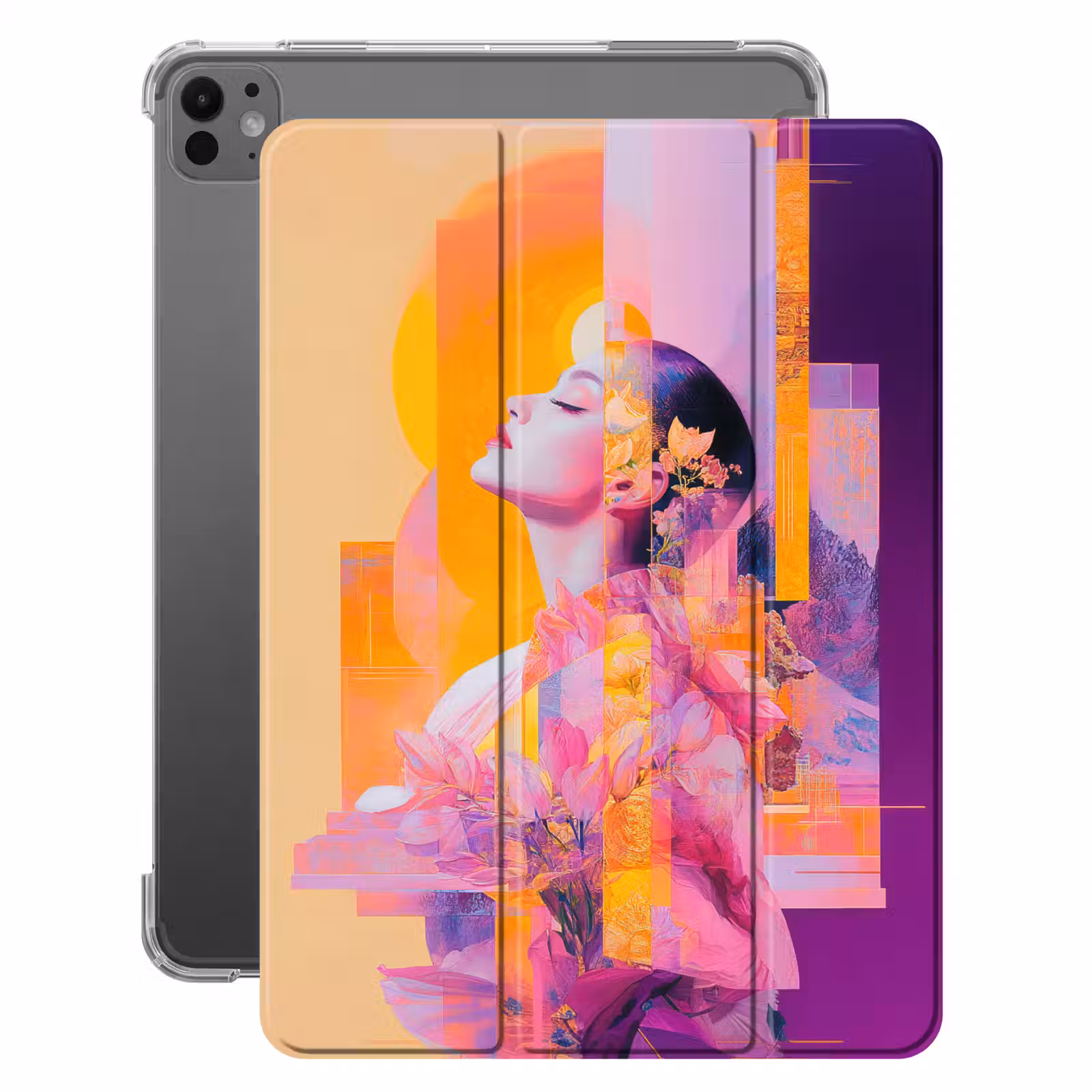 iPad-Hülle - Abstrakt - Porträt - Frau - Farbenfroh — 1