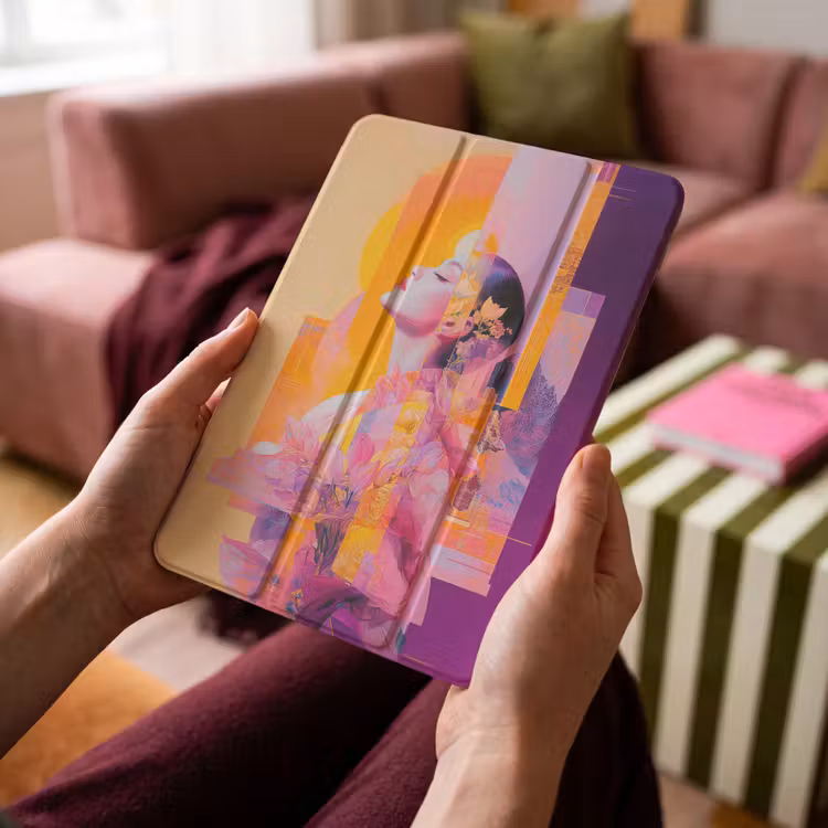 iPad-Hülle - Abstrakt - Porträt - Frau - Farbenfroh — 4