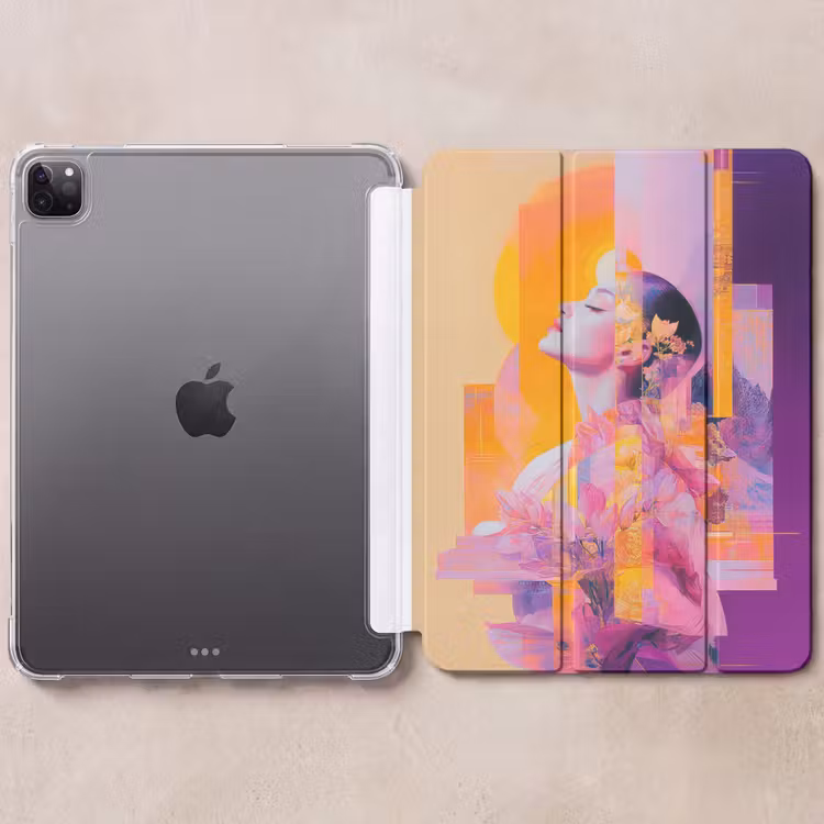 iPad-Hülle - Abstrakt - Porträt - Frau - Farbenfroh — 6