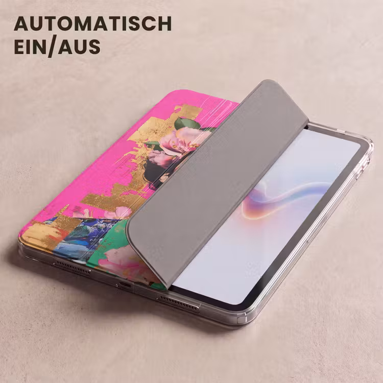 iPad-Hülle - Blumenkrone - Gold - Frau - Porträt — 5