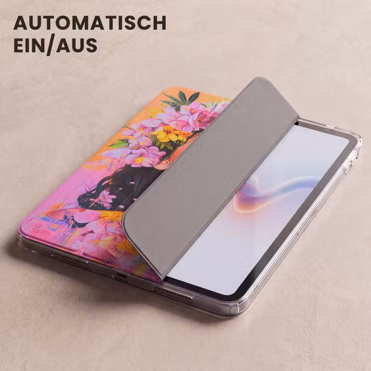 iPad-Hülle - Porträt - Blumenkrone - Frau — 5
