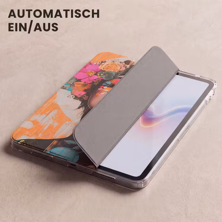 iPad-Hülle - Porträt - Frau - Abstrakt - Blumen — 5