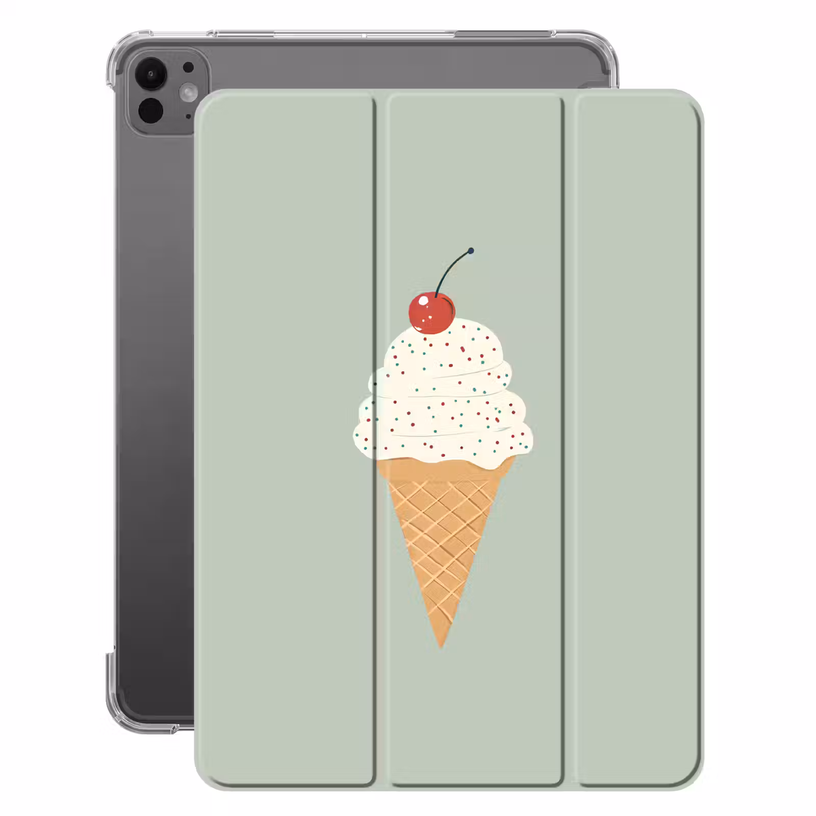 iPad-Hülle - Illustration - Eiscreme - Sprenkeln - Kirsche — 1