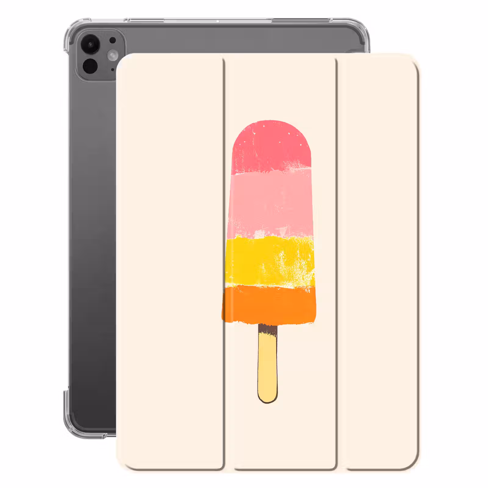 iPad-Hülle - Wassereis - Retro - Stiel - Rosa — 1