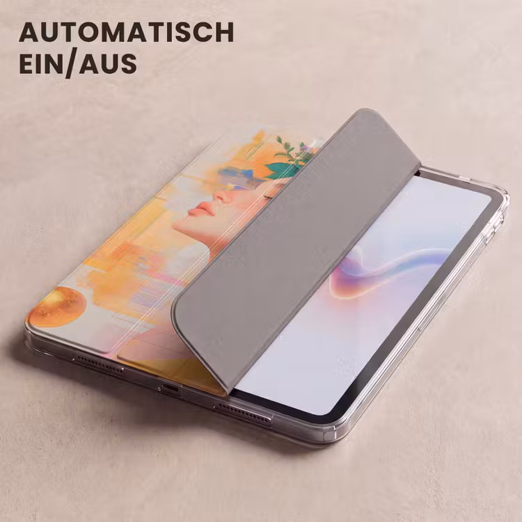 iPad-Hülle - Abstrakt - Frau - Blumenkrone - Gold — 5