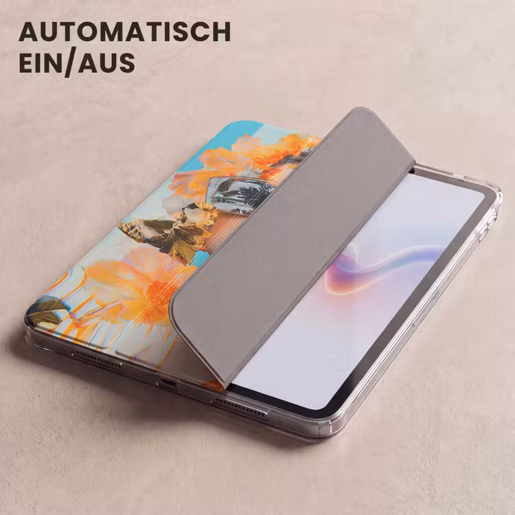 iPad-Hülle - Blumen - Frau - Sonnenbrille - Blau — 5