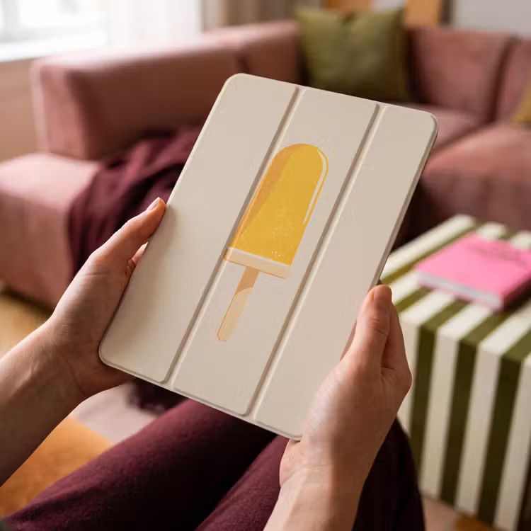 iPad-Hülle - Eis am Stiel - Orange - Wasser — 4