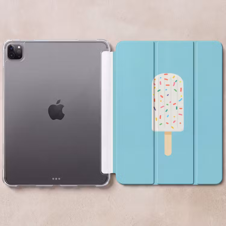 iPad-Hülle - Eiscreme - Stiel - Streusel - Hellblau — 6