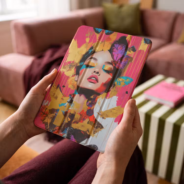 iPad-Hülle - Frau - Abstrakt - Farbenfroh — 4
