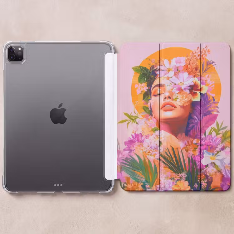 iPad-Hülle - Frau - Abstrakt - Kreis - Blumen — 6