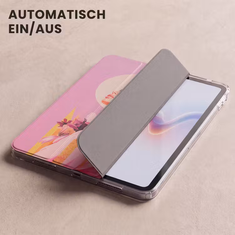 iPad-Hülle - Frau - Blumen - Lila - Abstrakt — 5