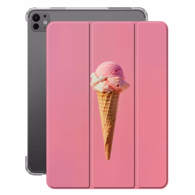 iPad-Hülle - Horn - Schaufel Eiscreme - Rosa — 1