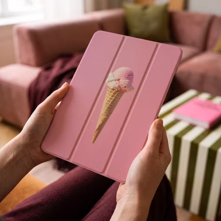 iPad-Hülle - Horn - Schaufel Eiscreme - Rosa — 4
