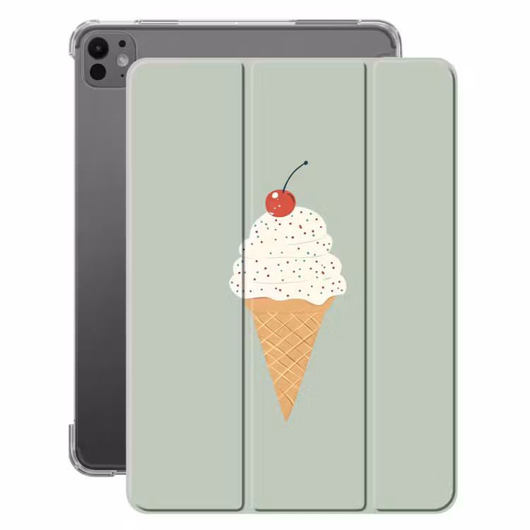 iPad-Hülle - Illustration - Eiscreme - Sprenkeln - Kirsche — 1