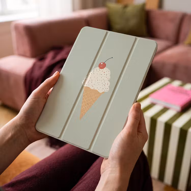 iPad-Hülle - Illustration - Eiscreme - Sprenkeln - Kirsche — 4