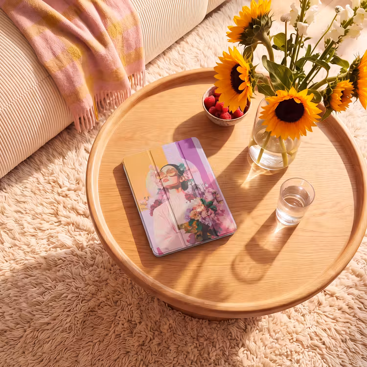iPad-Hülle - Porträt - Frau - Abstrakt - Blumen — 2