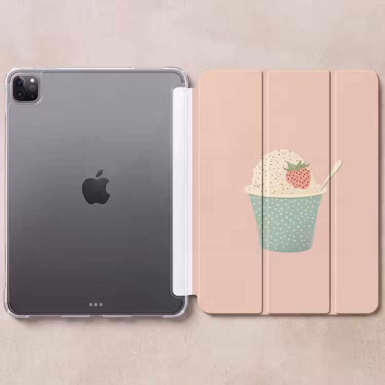 iPad-Hülle - Tablett - Eiscreme - Erdbeere - Rosa — 6