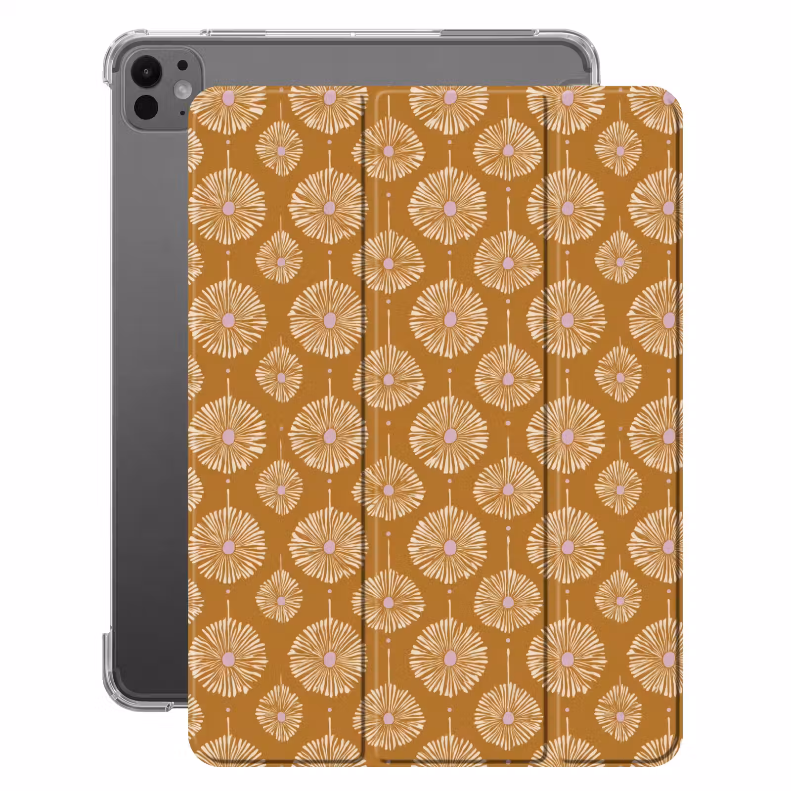 iPad-Hülle - Blumen - Modern - Ocker — 1