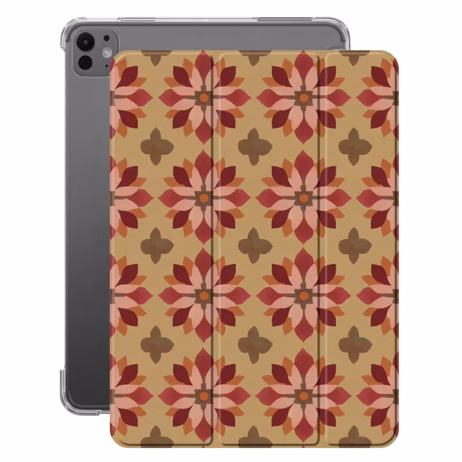 iPad-Hülle - Blumen - Retro - Grün — 1
