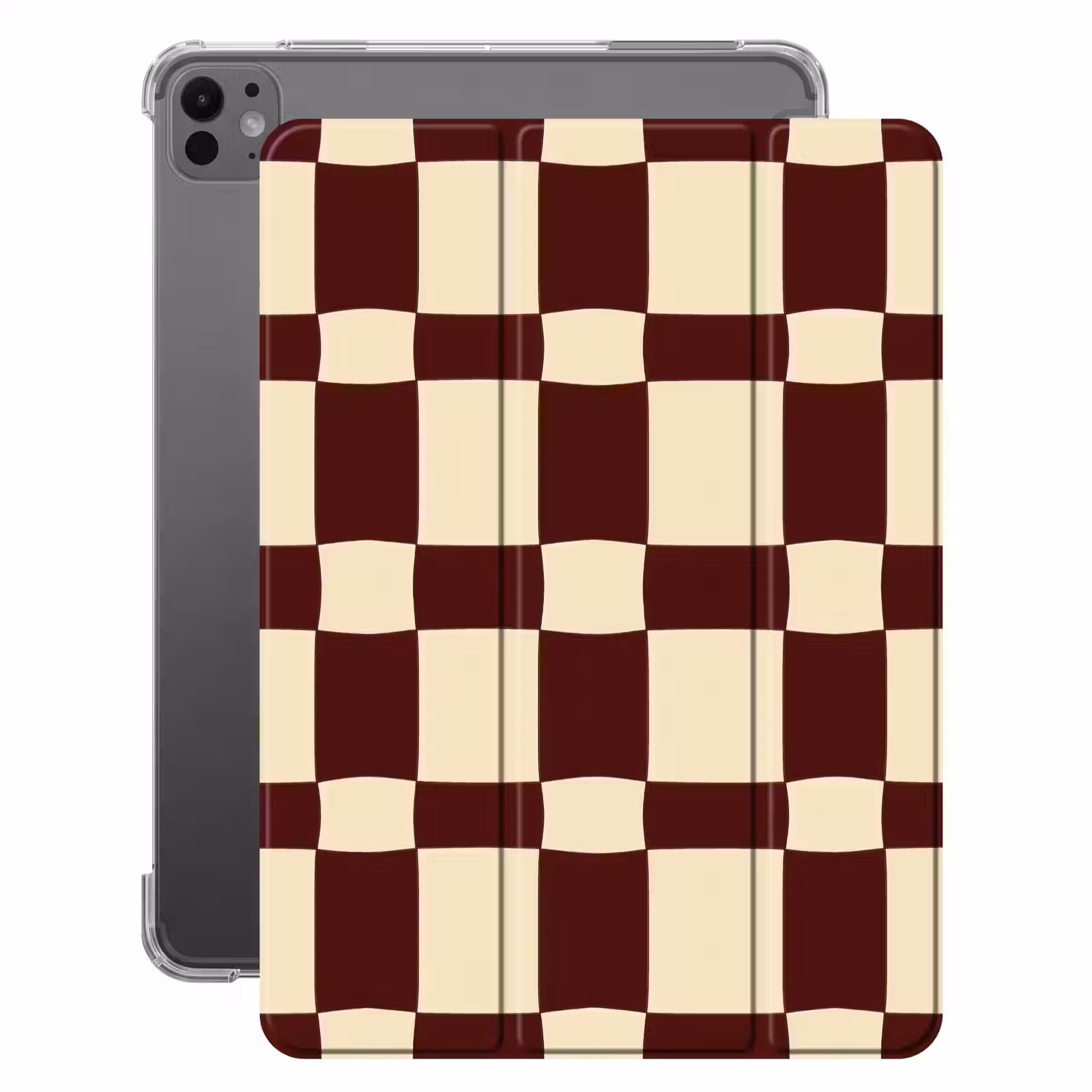 iPad-Hülle - Retro - Muster - Braun — 1