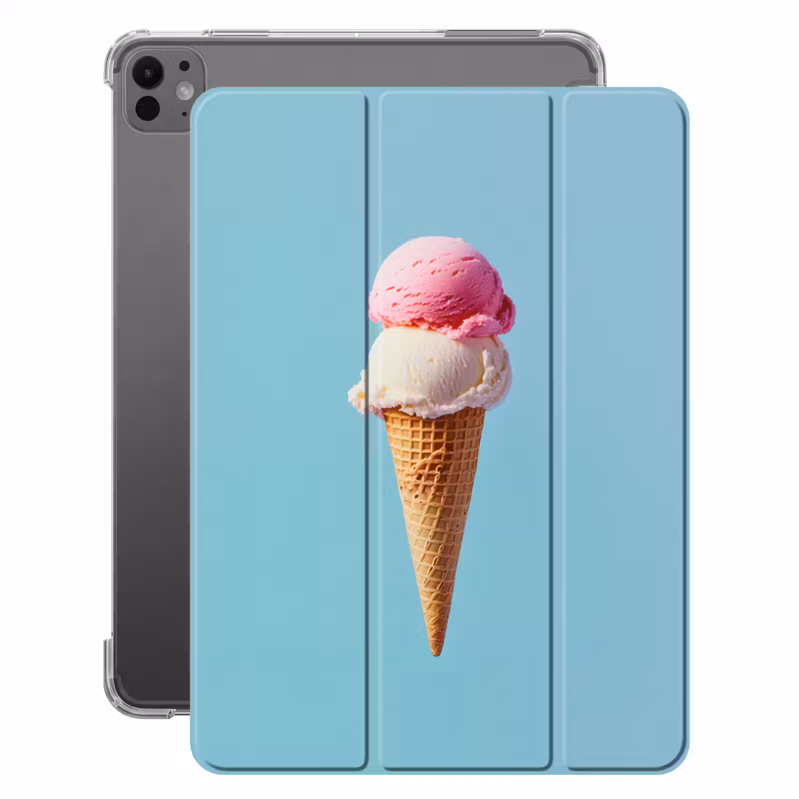 iPad-Hülle - Schaufel Eiscreme - Kegel - Blau — 1