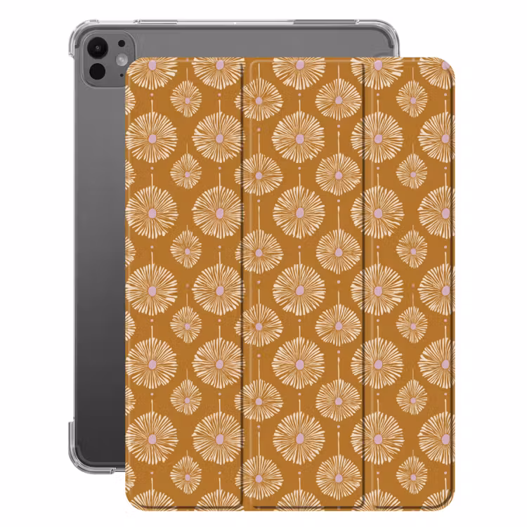 iPad-Hülle - Blumen - Modern - Ocker — 1