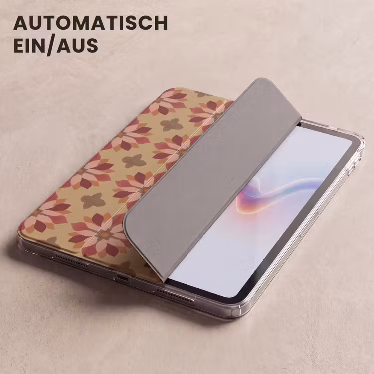 iPad-Hülle - Blumen - Retro - Grün — 5