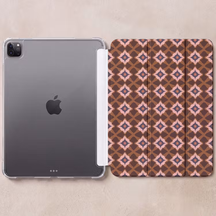 iPad-Hülle - Geometrisch - Verschnörkelt - Braun — 6