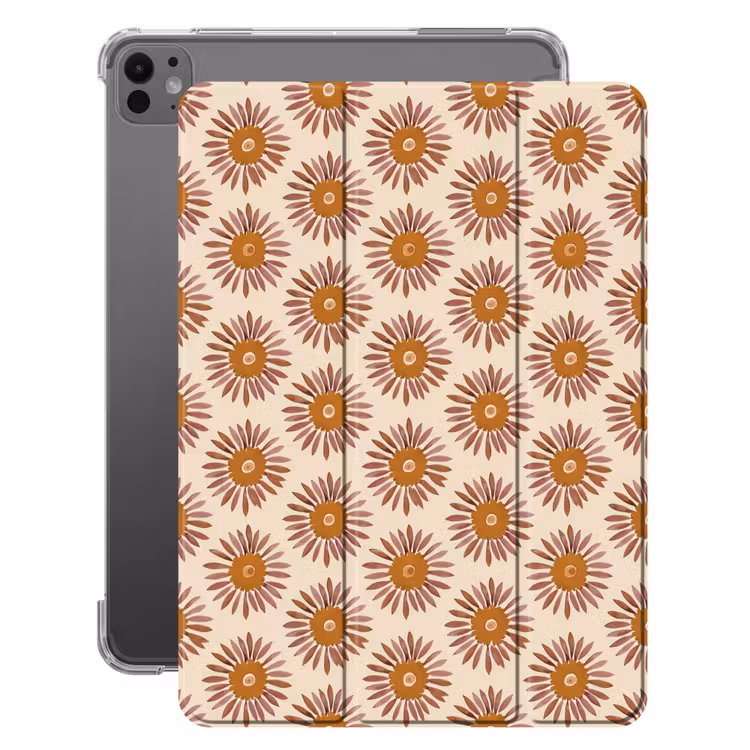 iPad-Hülle - Muster - Retro - Braun — 1