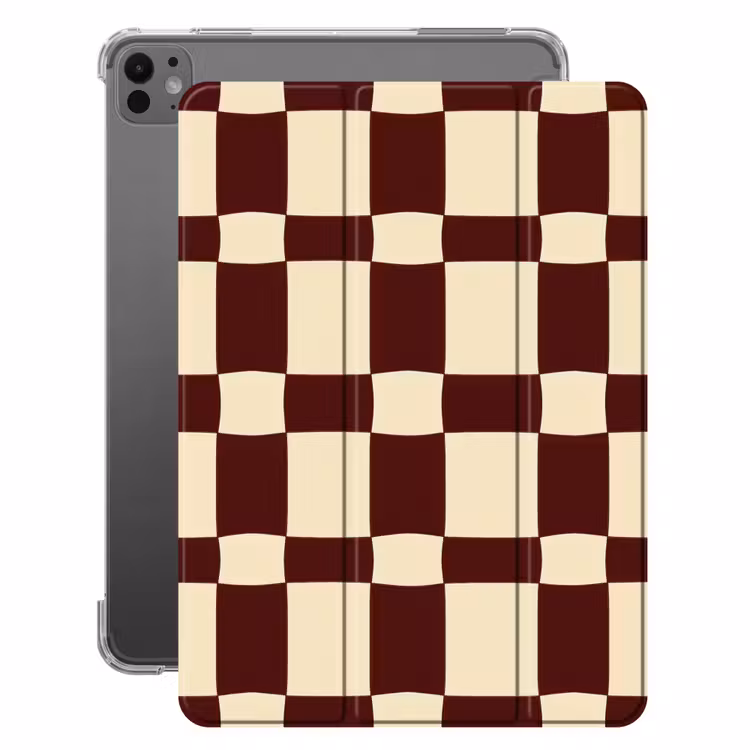 iPad-Hülle - Retro - Muster - Braun — 1