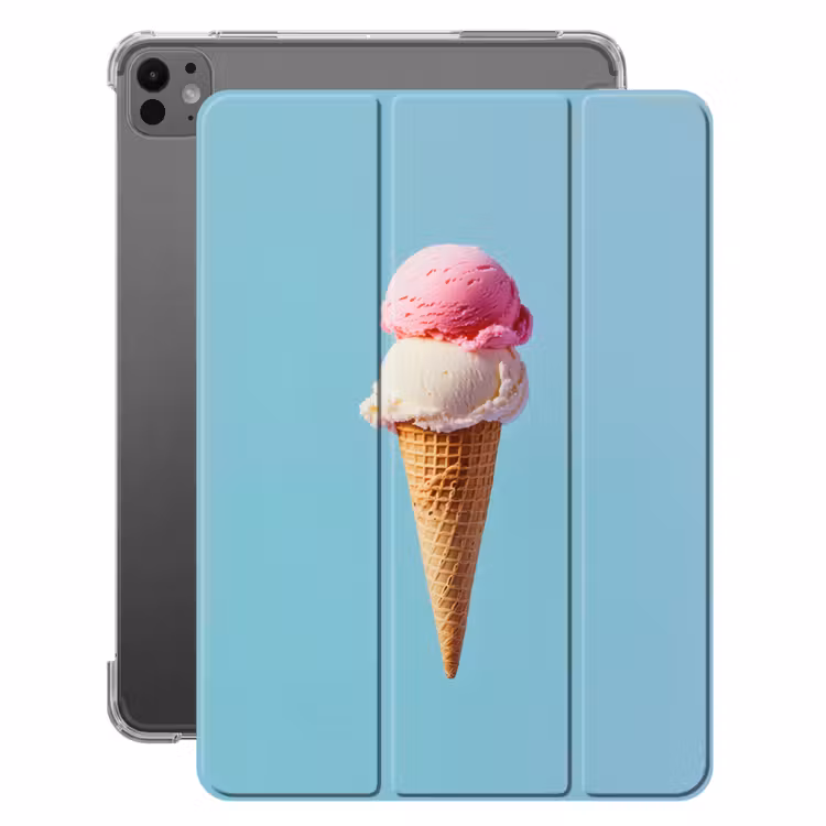 iPad-Hülle - Schaufel Eiscreme - Kegel - Blau — 1