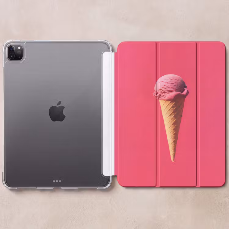 iPad-Hülle - Schaufel Eiscreme - Rosa - Horn — 6