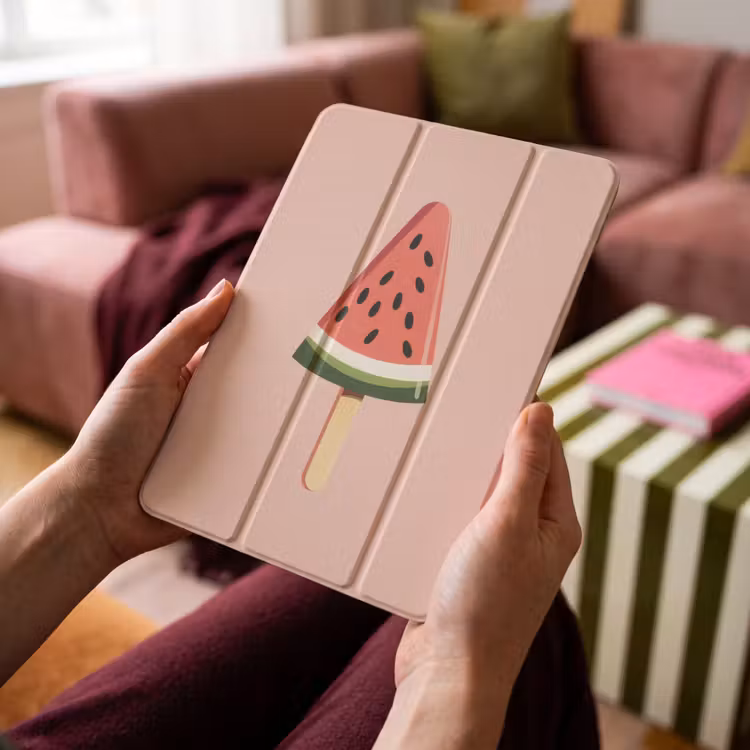 iPad-Hülle - Wassermelone - Eiscreme - Kerne - Rot — 4