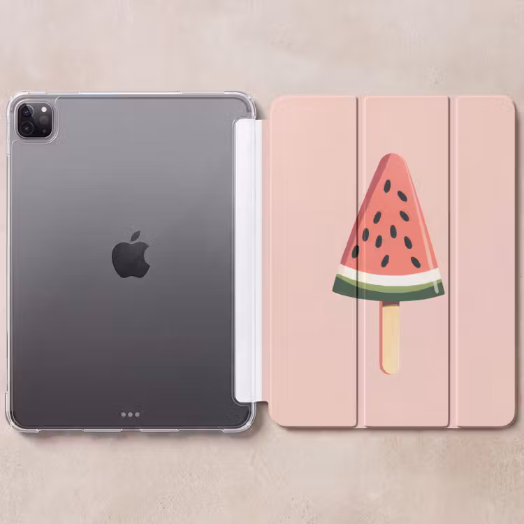 iPad-Hülle - Wassermelone - Eiscreme - Kerne - Rot — 6