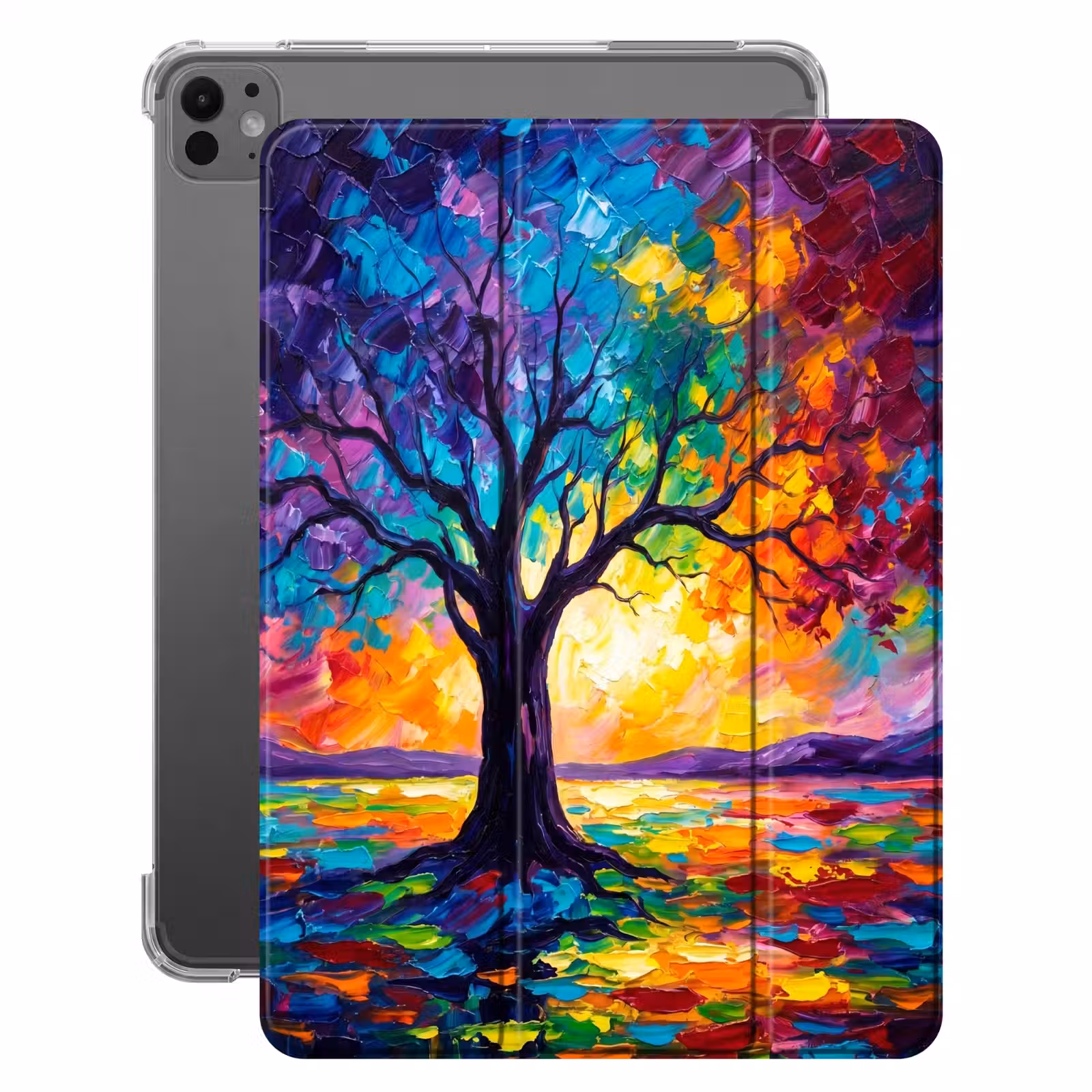 iPad-Hülle - Baum - Landschaft - Natur - Abstrakt - Farbenfroh — 1