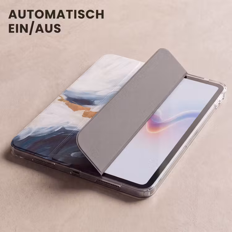 iPad-Hülle - Abstrakt - Acryl - Blau - Gold - Elegant — 5