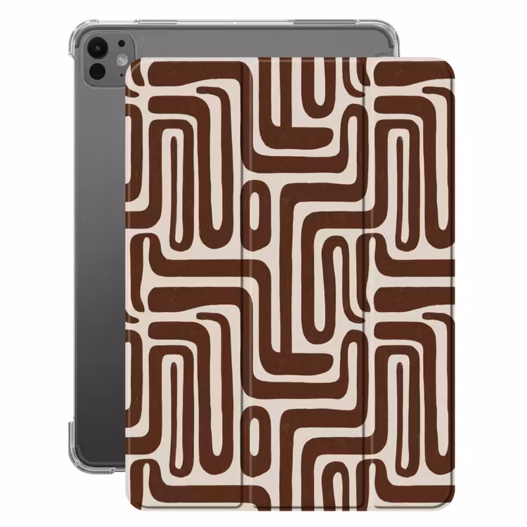iPad-Hülle - Abstrakt - Muster - Braun — 1