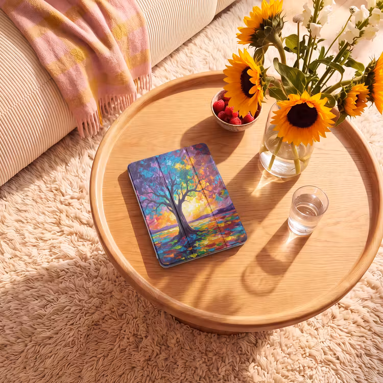 iPad-Hülle - Baum - Landschaft - Natur - Abstrakt - Farbenfroh — 2